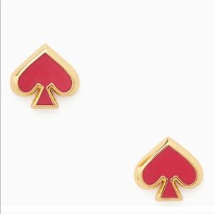 NWT Kate Spade everyday spade earrings in bright rose